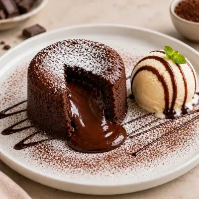 Dondurmalı Çikolatalı Sufle